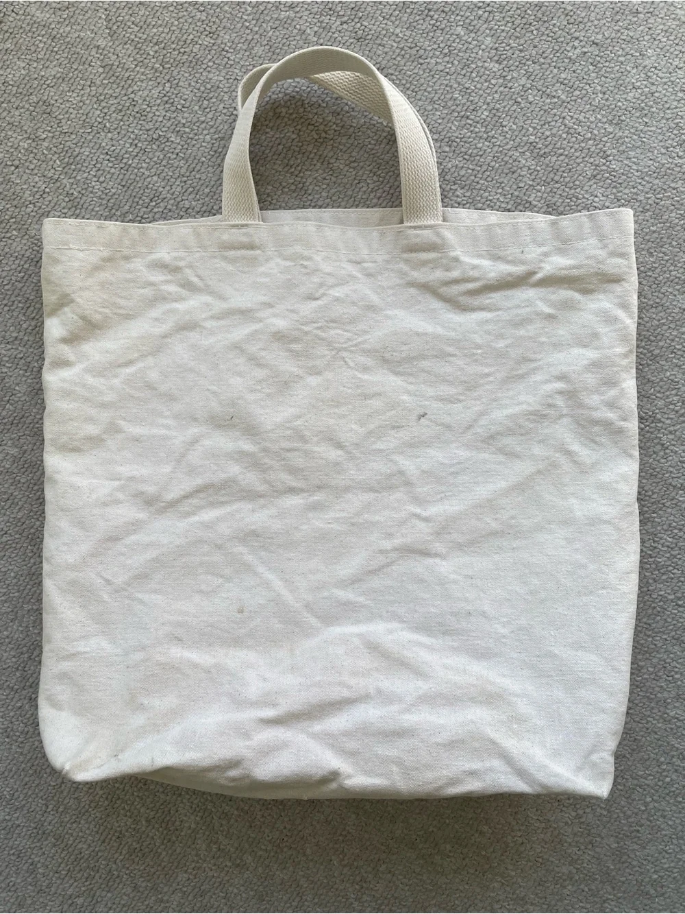 Vintage 80s Le Bag Cream Canvas Tote Bag, Cotton Canvas
